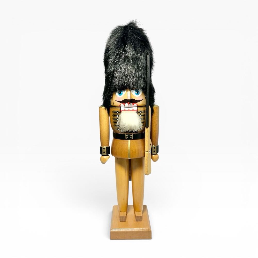 Christian Ulbricht-Style Old World Christmas Wooden Solider Rifle Nutcracker 12”